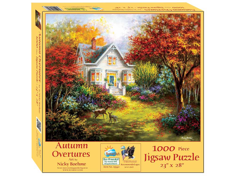 SunsOut Puzzle "Herbst-Ouvertüre" – 1000 Teile, Motiv Von Boehme, Farbenfrohes Herbst-Landschaftspuzzle