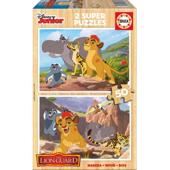 Puzzle Educa Die Garde der Löwen, König der Löwen 2 x 50 Teile