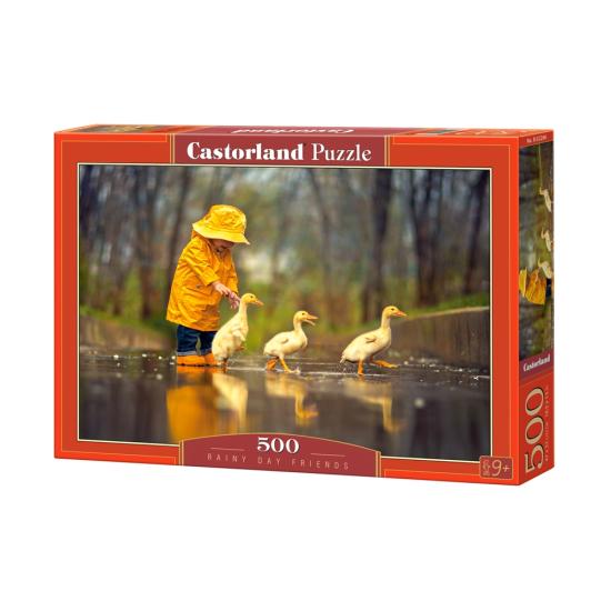 Castorland Puzzle Kleine Freunde im Regen 500 Teile
