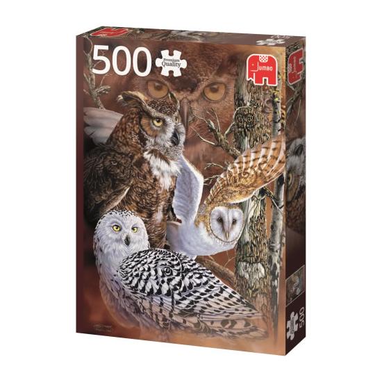 Jumbo-Puzzle „Finde die Eulen“ mit 500 Teilen