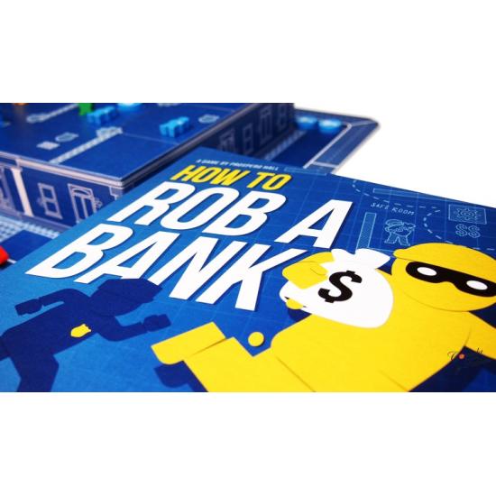 Jumbo-Brettspiel „Wie man eine Bank ausraubt“.