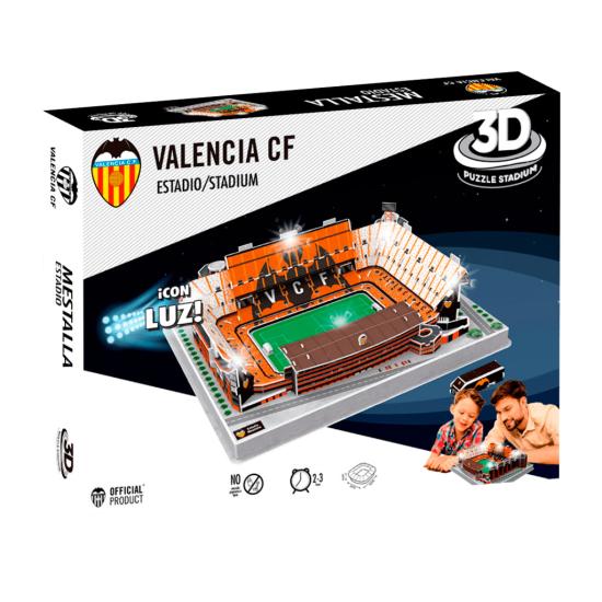 Mestalla Valencia CF Stadion 3D-Puzzle mit Licht