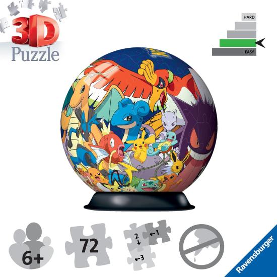 Ravensburger 72-teiliges Pokémon-Ball-3D-Puzzle