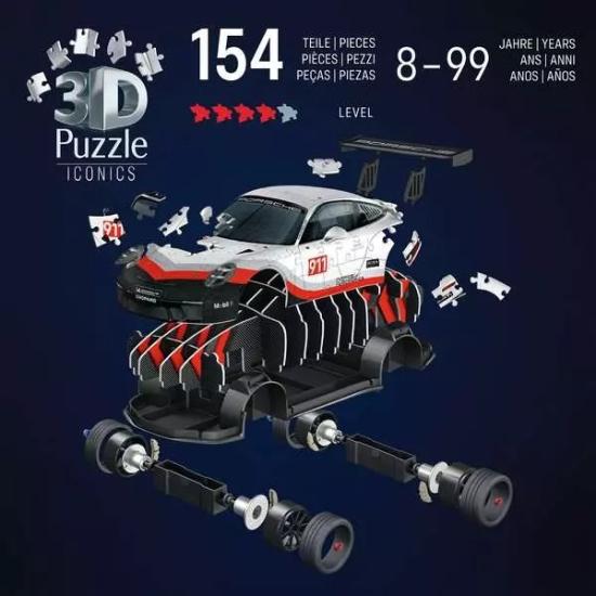 3D Puzzle Ravensburger Porsche 911 GT3 Cup 154 Teile