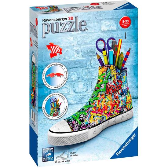 3D Puzzle Ravensburger Sneaker Graffiti Style 108 Teile