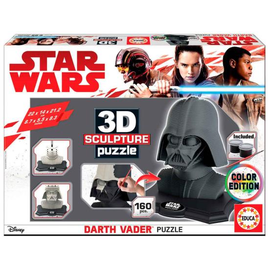 3D-Puzzle-Skulptur Farbe Darth Vader mit 160 Teilen