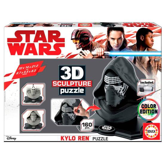 3D-Puzzle-Skulptur Farbe Kylo Ren mit 160 Teilen