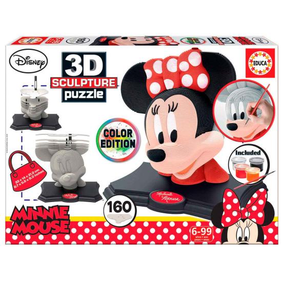 Educa 3D-Skulptur Color Minnie Puzzle mit 160 Teilen