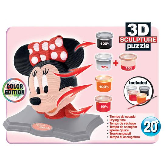 Educa 3D-Skulptur Color Minnie Puzzle mit 160 Teilen
