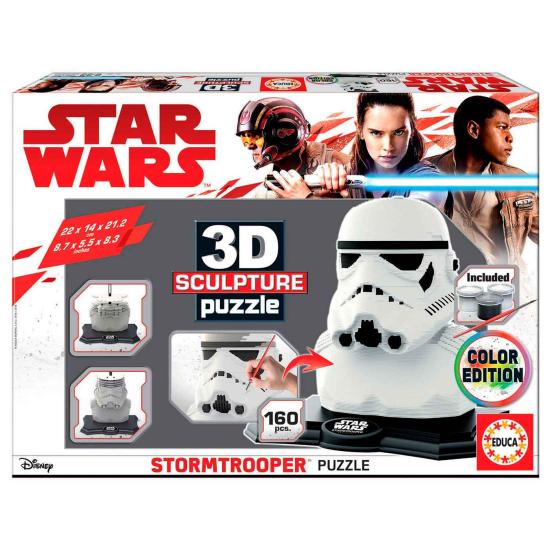 3D-Puzzle-Skulptur Farbe Stormtrooper mit 160 Teilen