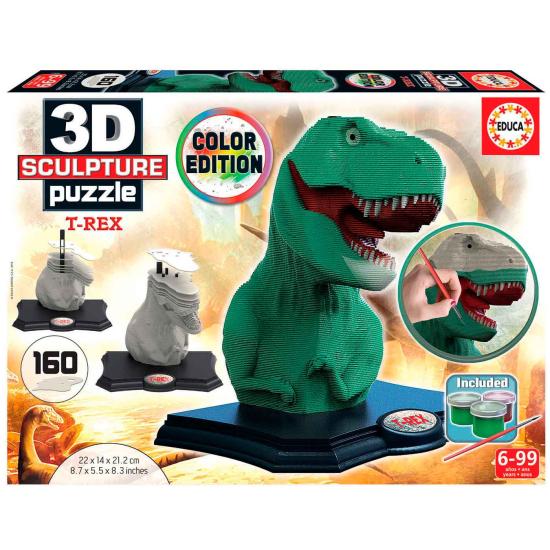 3D-Skulptur-Farb-T-Rex-Puzzle mit 160 Teilen