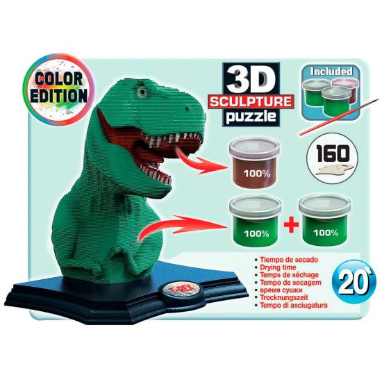 3D-Skulptur-Farb-T-Rex-Puzzle mit 160 Teilen