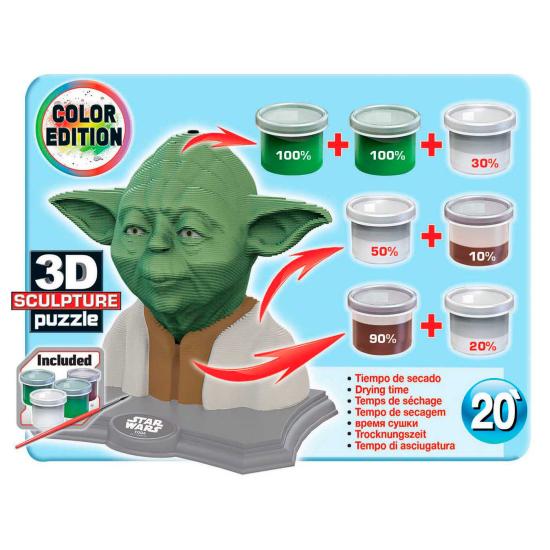 3D-Puzzle-Skulptur Farbe Yoda Star Wars 160 Teile