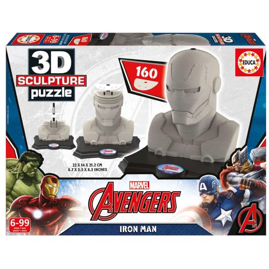 160-teiliges Ironman-Skulptur-3D-Puzzle