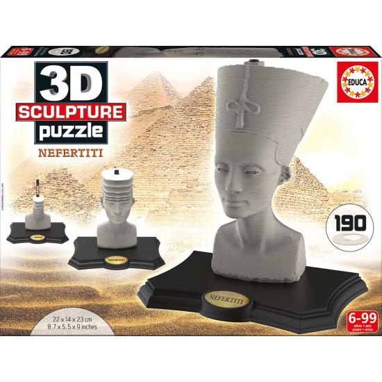 3D-Puzzle-Skulptur Nofretete aus 190 Teilen