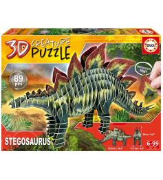 Educa 3D-Puzzle Stegosaurus-Kreatur mit 89 Teilen