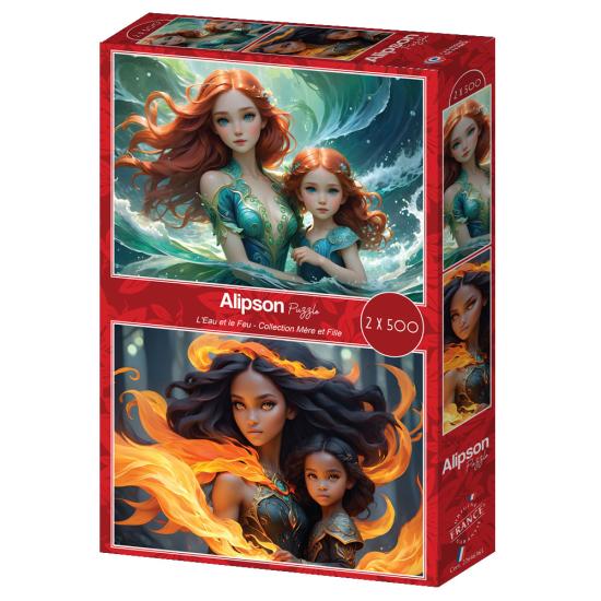Puzzle Alipson Wasser und Feuer 2x500 Teile