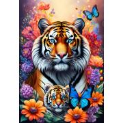 Puzzle Alipson Mütterliche Tiger 1000 Teile