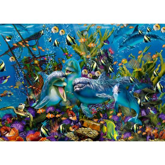 Alipson Delphin-Schatzboot-Puzzle 1000 Teile Alipson Delphin-Schatzboot-Puzzle 1000 Teile