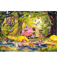 Alipson Fairy Camping mit Waldfreunden Puzzle 1000 Teile