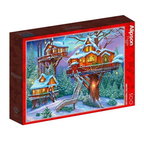 Alipson Baumhaus im Winter Puzzle 500 Teile Alipson Baumhaus im Winter Puzzle 500 Teile
