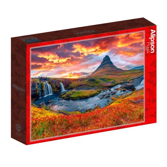 Puzzle Alipson Wasserfall Kirkjufellsfoss, Island 500 Teile