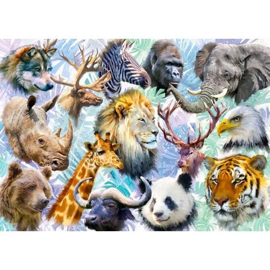 Alipson Collage aus Tierköpfen Puzzle 500 Teile Alipson Collage aus Tierköpfen Puzzle 500 Teile
