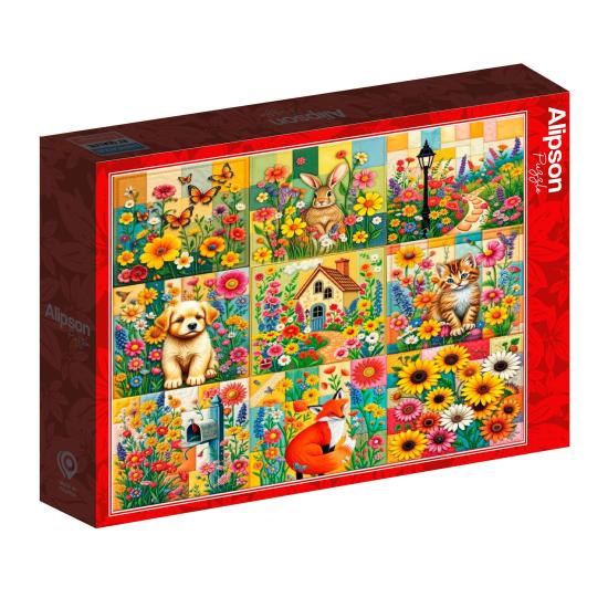 Puzzle Alipson Neun-Patch-Quilt 1000 Teile