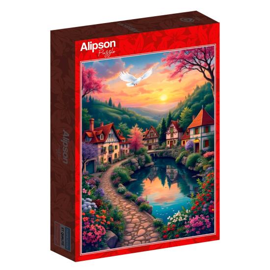 Puzzle Alipson Das Dorf am Wasser 500 Teile