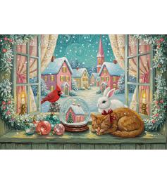 Puzzle Alipson Weihnachtsfenster 1000 Teile