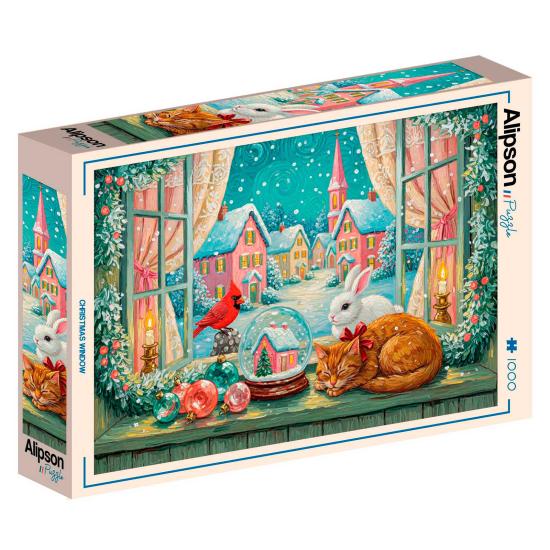 Puzzle Alipson Weihnachtsfenster 1000 Teile
