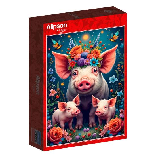 Puzzle Alipson Schweinefamilie Beim Spaziergang 1000 Teile Puzzle Alipson Schweinefamilie Beim Spaziergang 1000 Teile