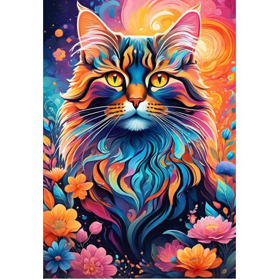 Puzzle Alipson Bunte Katze 1000 Teile