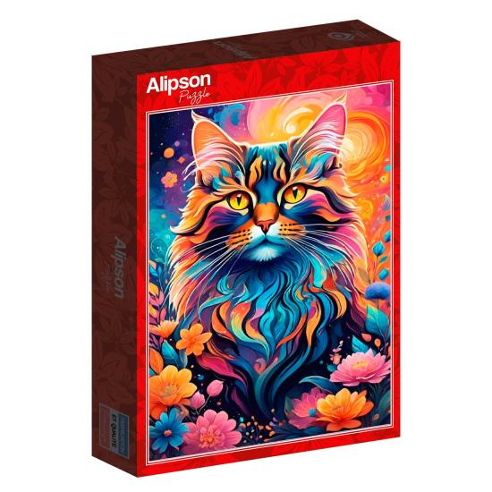 Puzzle Alipson Bunte Katze 1000 Teile