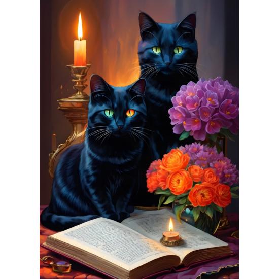 Puzzle Alipson Schwarze Katzen 500 Teile Puzzle Alipson Schwarze Katzen 500 Teile