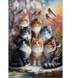 Puzzle Alipson Katzenwinter 1000 Teile