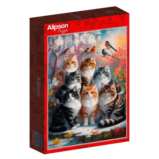 Puzzle Alipson Katzenwinter 1000 Teile