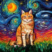 Alipson Orange Tabby Night Puzzle 1000 Teile