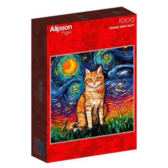 Alipson Orange Tabby Night Puzzle 1000 Teile Alipson Orange Tabby Night Puzzle 1000 Teile