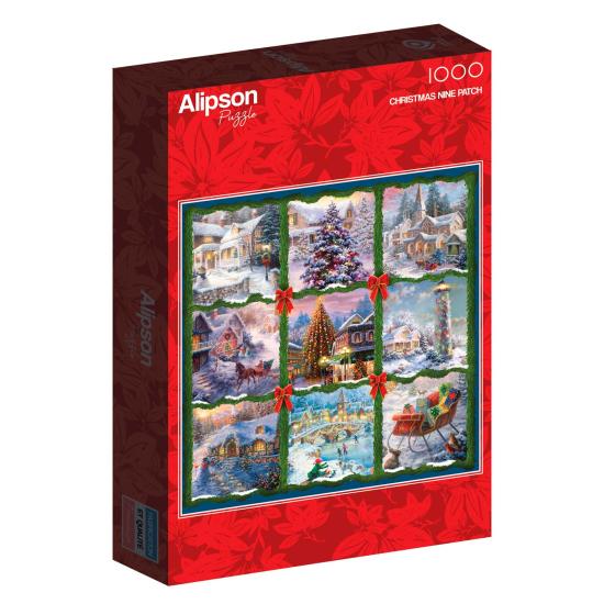 Alipson Puzzle Neun Weihnachtsszenen mit 1000 Teilen