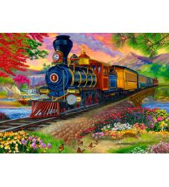 Alipson Puzzle Landschaft mit Lokomotive 500 Teile