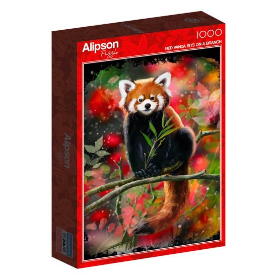 Alipson Roter Panda sitzt auf einem Ast, 1000-teiliges Puzzle