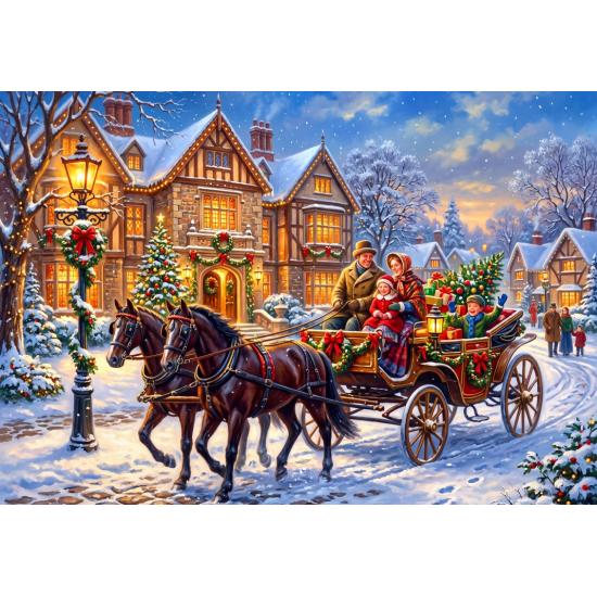 Puzzle Alipson Weihnachtskutschenfahrt 1000 Teile