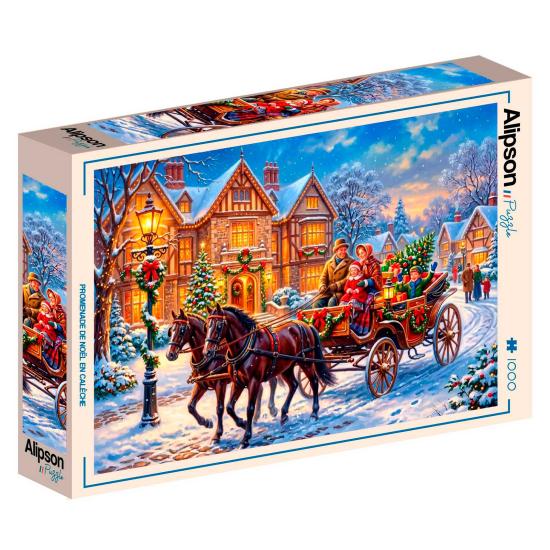 Puzzle Alipson Weihnachtskutschenfahrt 1000 Teile