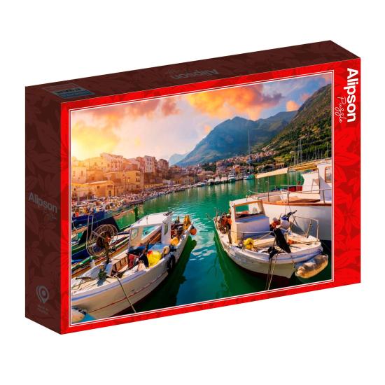 Puzzle Alipson Hafen Und Fischerboote, Sizilien 1000 Teile