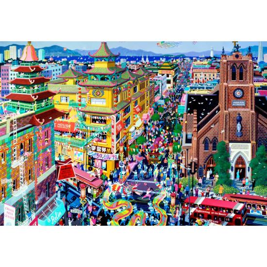 Puzzle Alipson San Francisco, Chinatown 1000 Teile