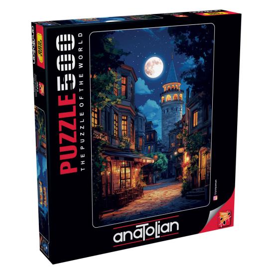 Puzzle Anatolian Galata-Viertel bei Vollmond 500 Teile