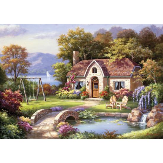 Anatolische Puzzlehütte mit Steinbrücke 1500 Teile