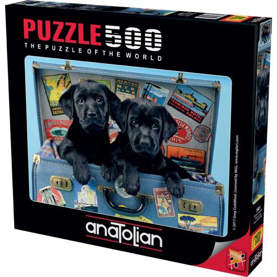 Anatolian Traveling Black Puppies Puzzle 500 Teile