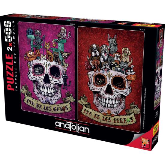Anatolisches Halloween-Schädel-Puzzle 2 x 500 Teile